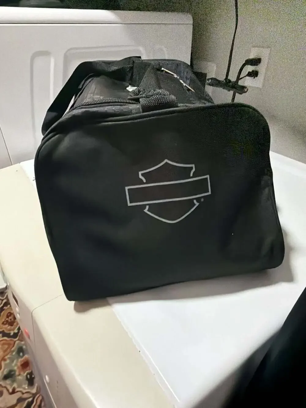 Harley-Davidson Number 1 Logo Graphic Black Duffel Bag